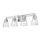 Z-Lite Lyna Vanity, 4-Light, 30.5 In.W x 6.5 In.L x 9 In.H, Brushed Nickel/Clear 823-4V-BN - alternate 2